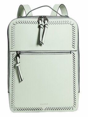 CALPAK Mint Green Leather Backpack